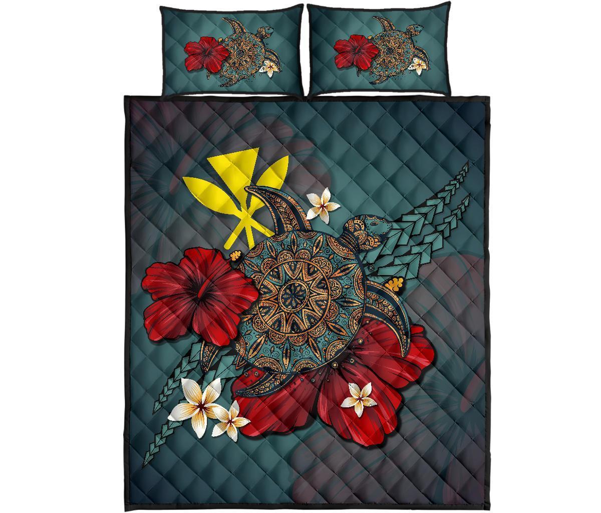 kanaka-maoli-hawaiian-quilt-bed-set-blue-turtle-tribal
