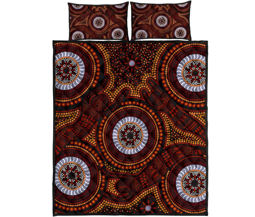 aboriginal-quilt-bed-set-aboriginal-human-dot-painting-art