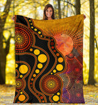 aboriginal-premium-blanket-australia-indigenous-flag-circle-dot-painting-art-golden