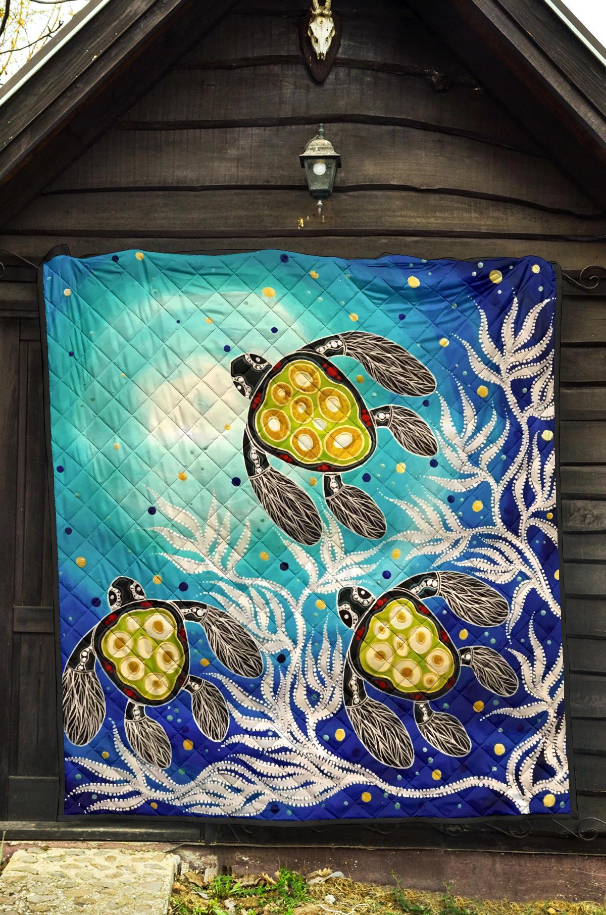 premium-quilt-aboriginal-turtle-art-quilt-set-towards-the-light