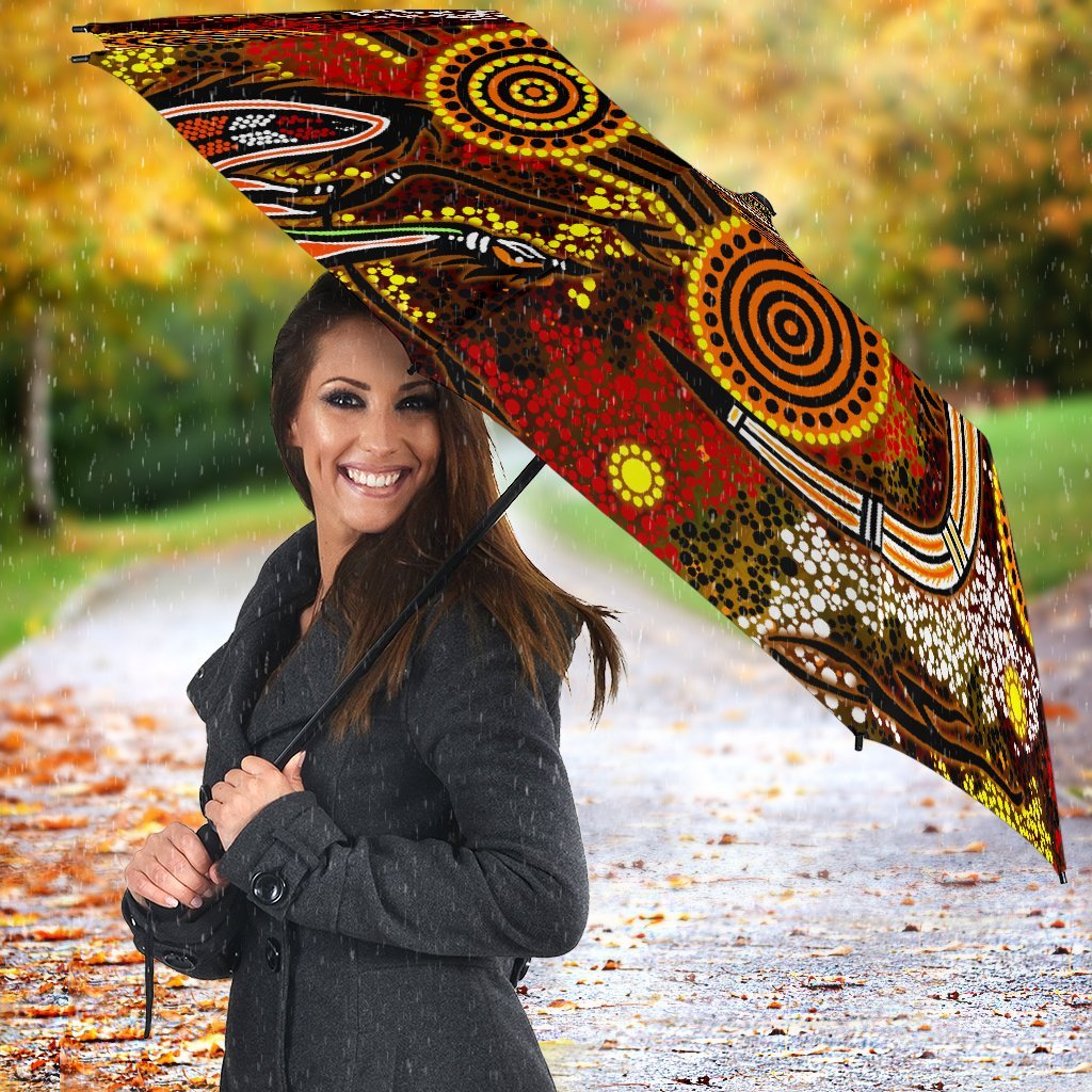aboriginal-umbrellas-kangaroo-and-lizard-dot-painting-art