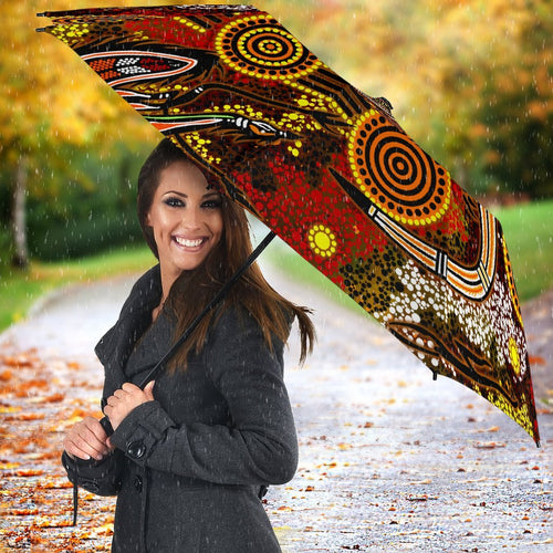 aboriginal-umbrellas-kangaroo-and-lizard-dot-painting-art