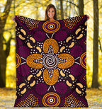 aboriginal-premium-blanket-flowers-dot-panting-art