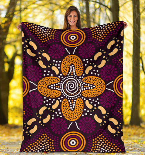 aboriginal-premium-blanket-flowers-dot-panting-art