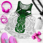 New Zealand Maori Rugby Women Racerback Tank Pride Version - White - Vibe Hoodie