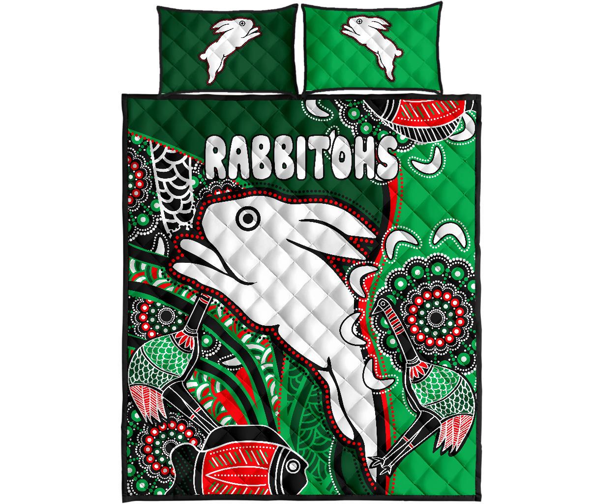 rabbitohs-quilt-bed-set-indigenous-survival-world