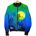 aboriginal-womens-bomber-jacket-indigenous-frog-blue