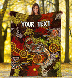 custom-aboriginal-premium-blanket-kangaroo-and-lizard-dot-painting-art