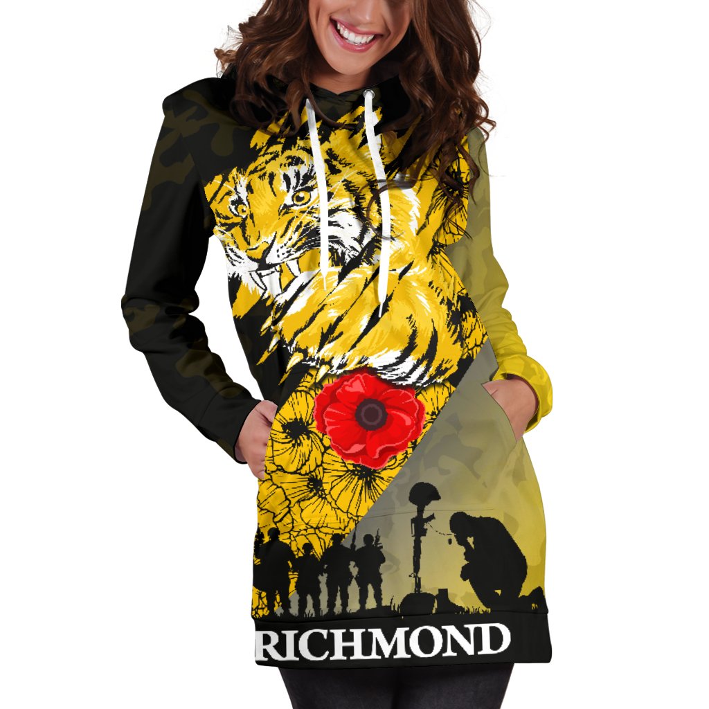 richmond-tigers-womens-hoodie-dress-lest-we-forget