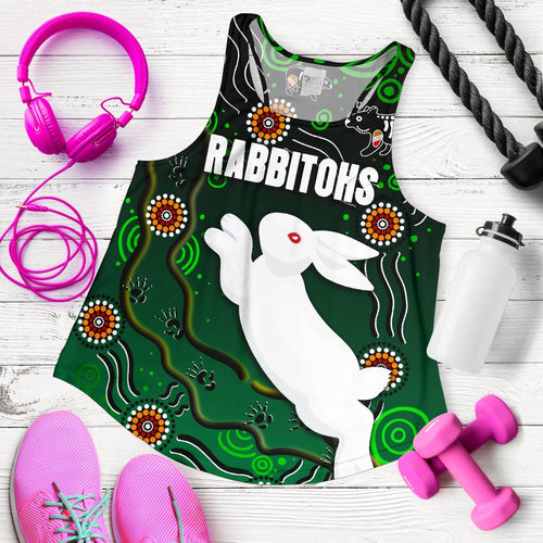 Rabbitohs Women Racerback Tank Simple Indigenous - Vibe Hoodie