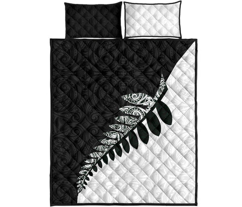 quilt-bed-set-nz-silver-fern-black-white