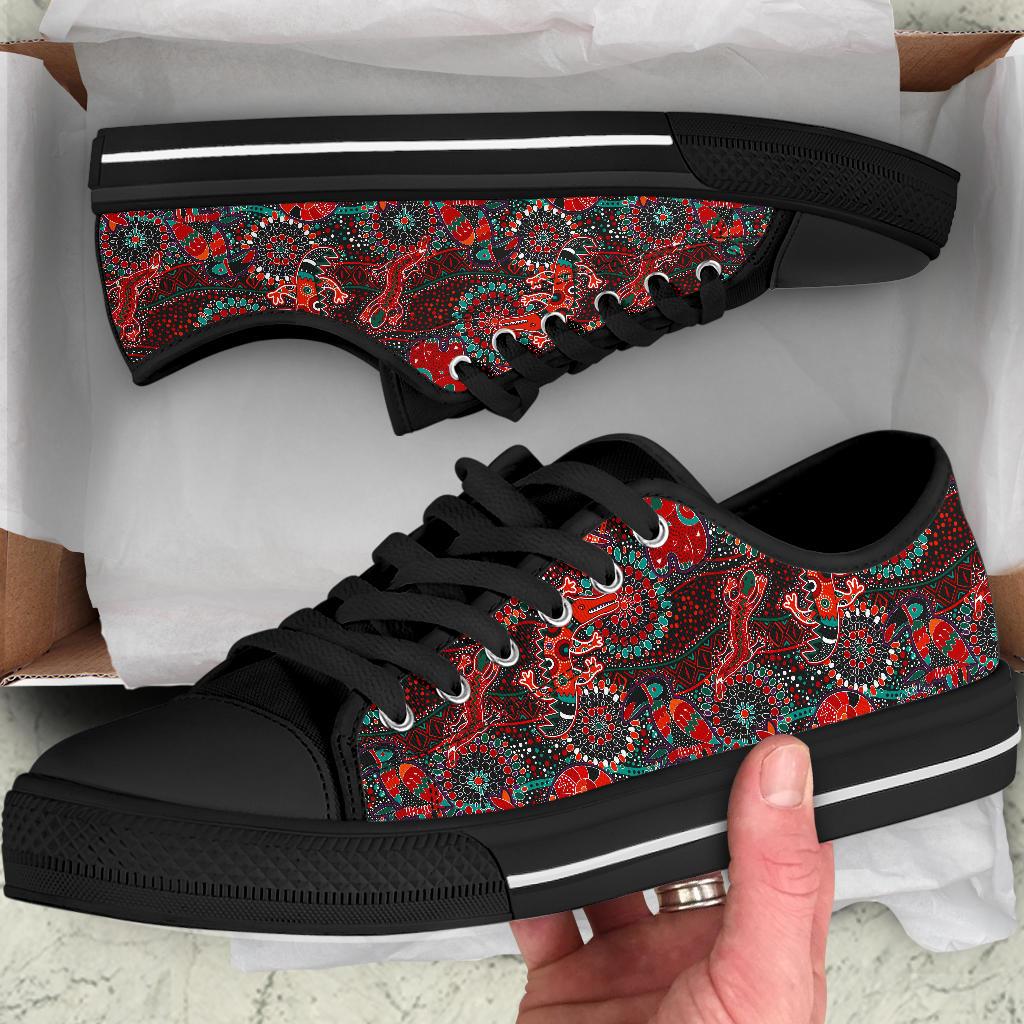 low-top-shoes-aboriginal-animal-dot-acrylic-paint