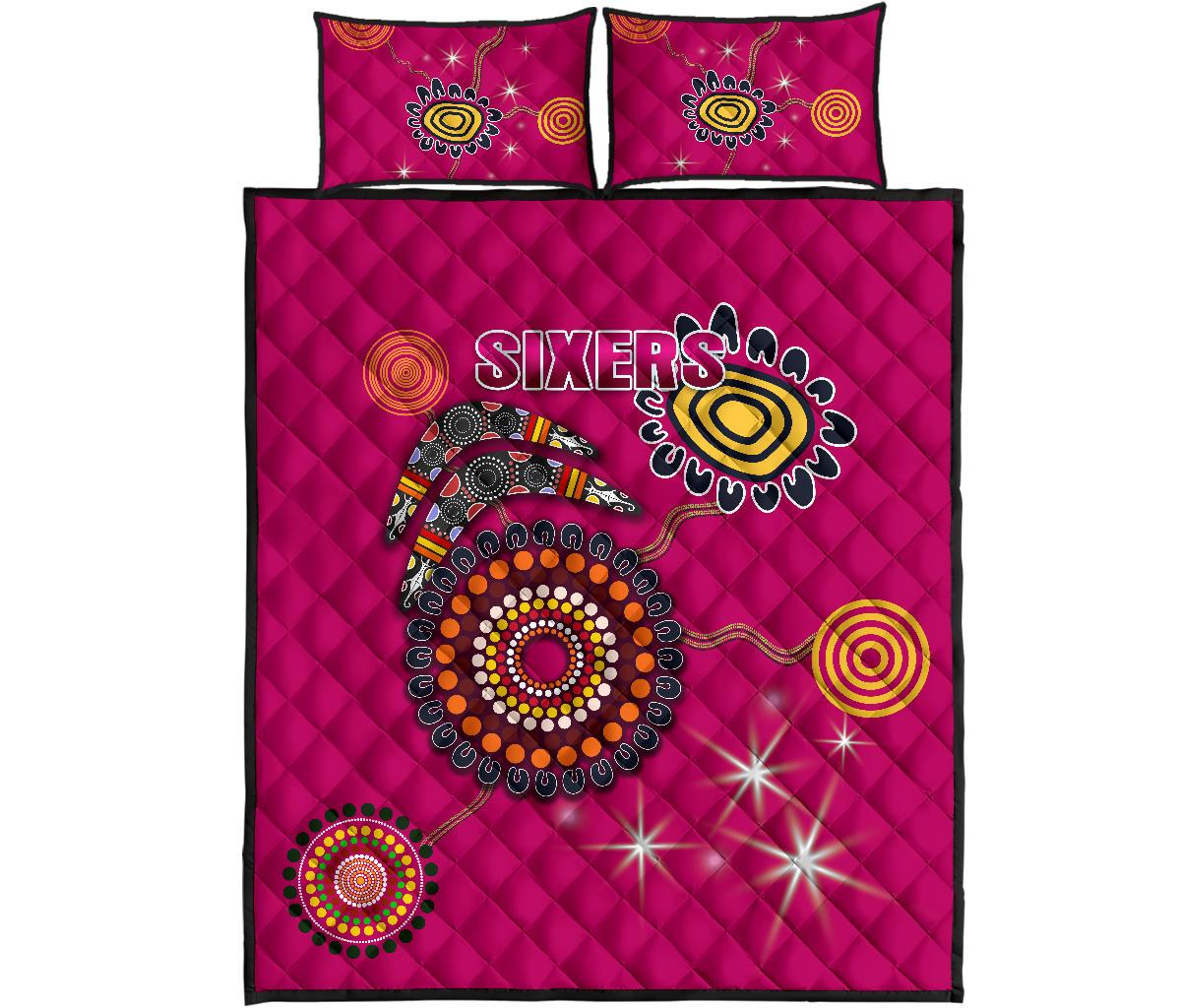sydney-quilt-bed-set-sixers-indigenous-magenta