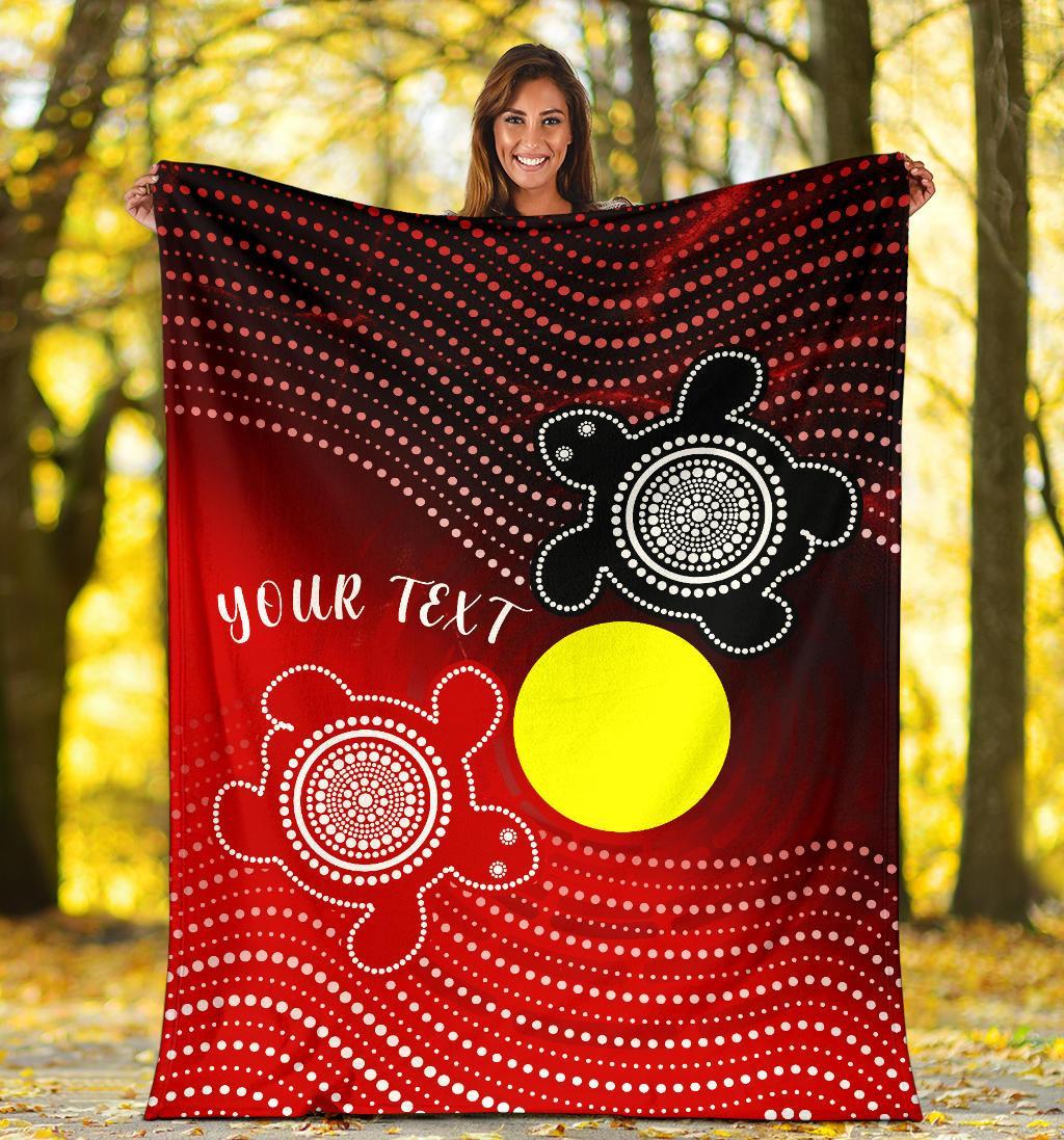 custom-aboriginal-premium-blanket-indigenous-circle-dot-painting-style