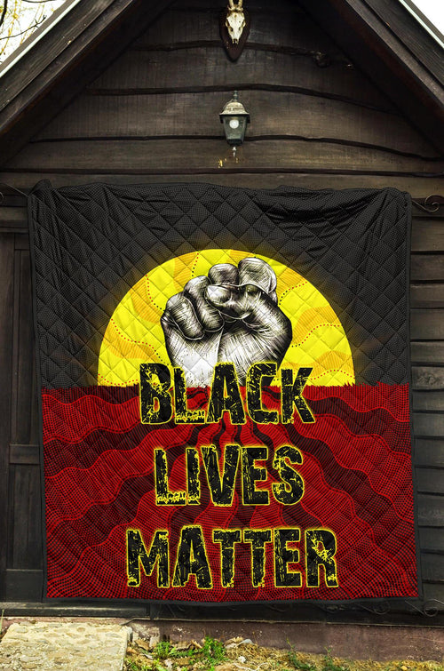 premium-quilt-aboriginal-black-lives-matter-sun-dot-painting