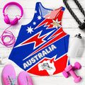 Racerback Tanks - Australia Flag Color And Coat Of - Vibe Hoodie