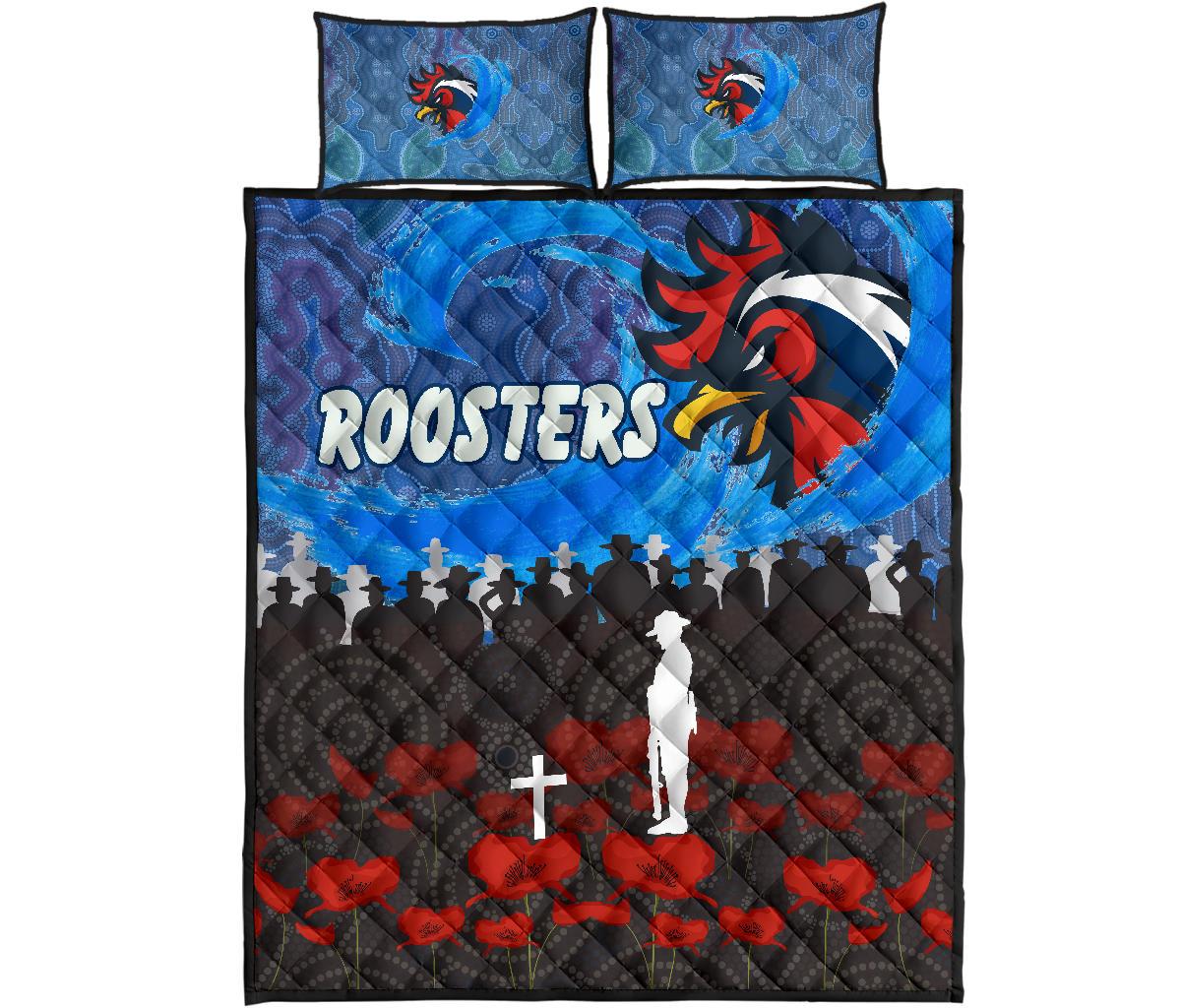 sydney-roosters-aboriginal-quilt-bed-set-prairie-style