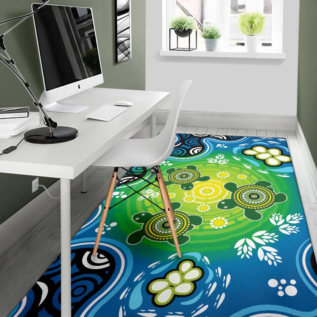 aboriginal-area-rug-indigenous-green-turtle