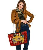 custom-aboriginal-large-leather-tote-bag-australia-map-hand-patterns-spider-web