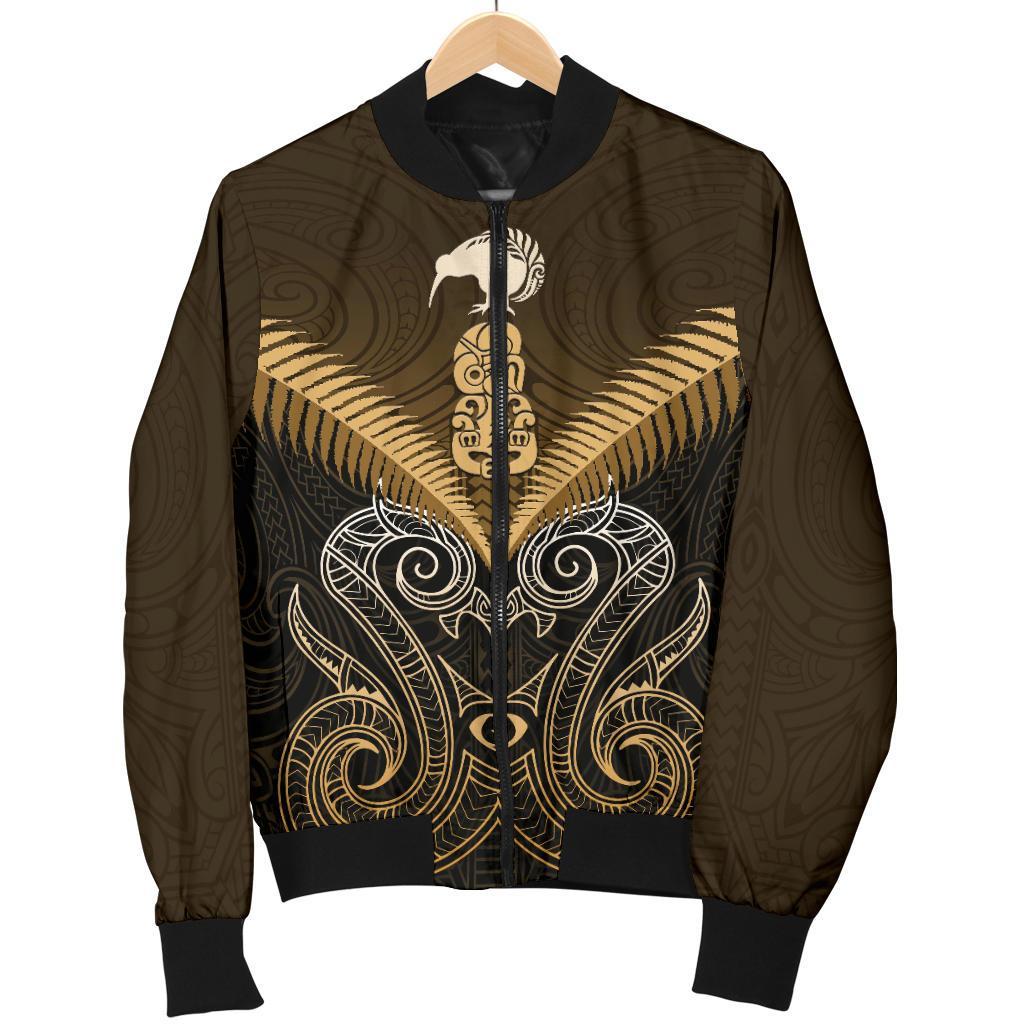 maori-manaia-new-zealand-women-bomber-jacket-gold