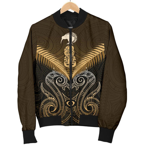 maori-manaia-new-zealand-women-bomber-jacket-gold
