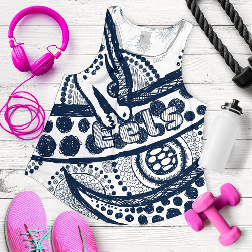 (Custom Personalised) Eels Rugby Women's Racerback Tank Line Art Special Version - Vibe Hoodie