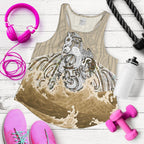 Maori Manaia The Blue Sea Women'S Racerback Tank, Golden - Vibe Hoodie