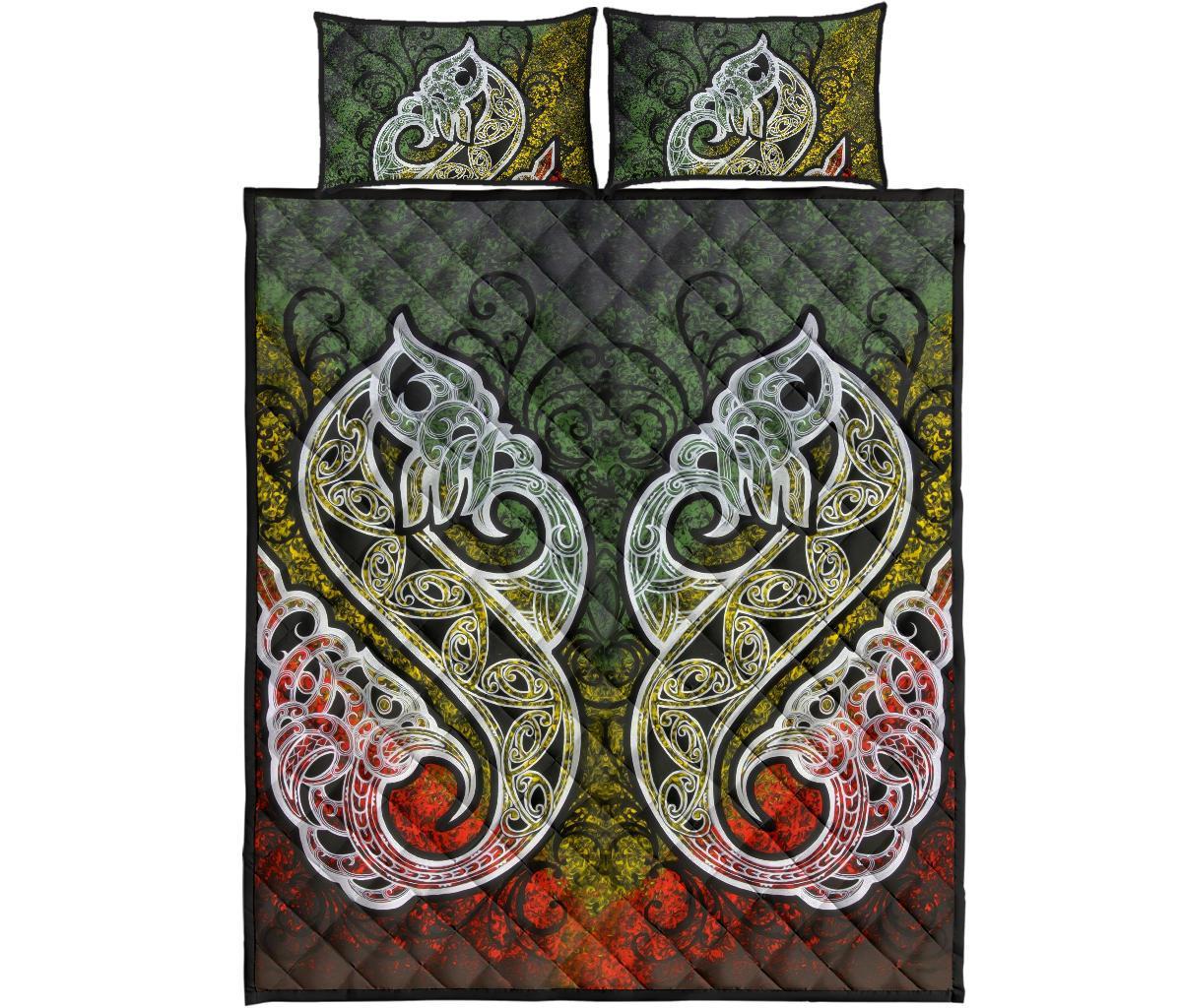 quilt-bed-set-nz-maori-manaia-painting