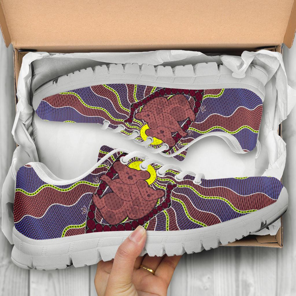 aboriginal-sneakers-koala-family-patterns-sun-dot-painting