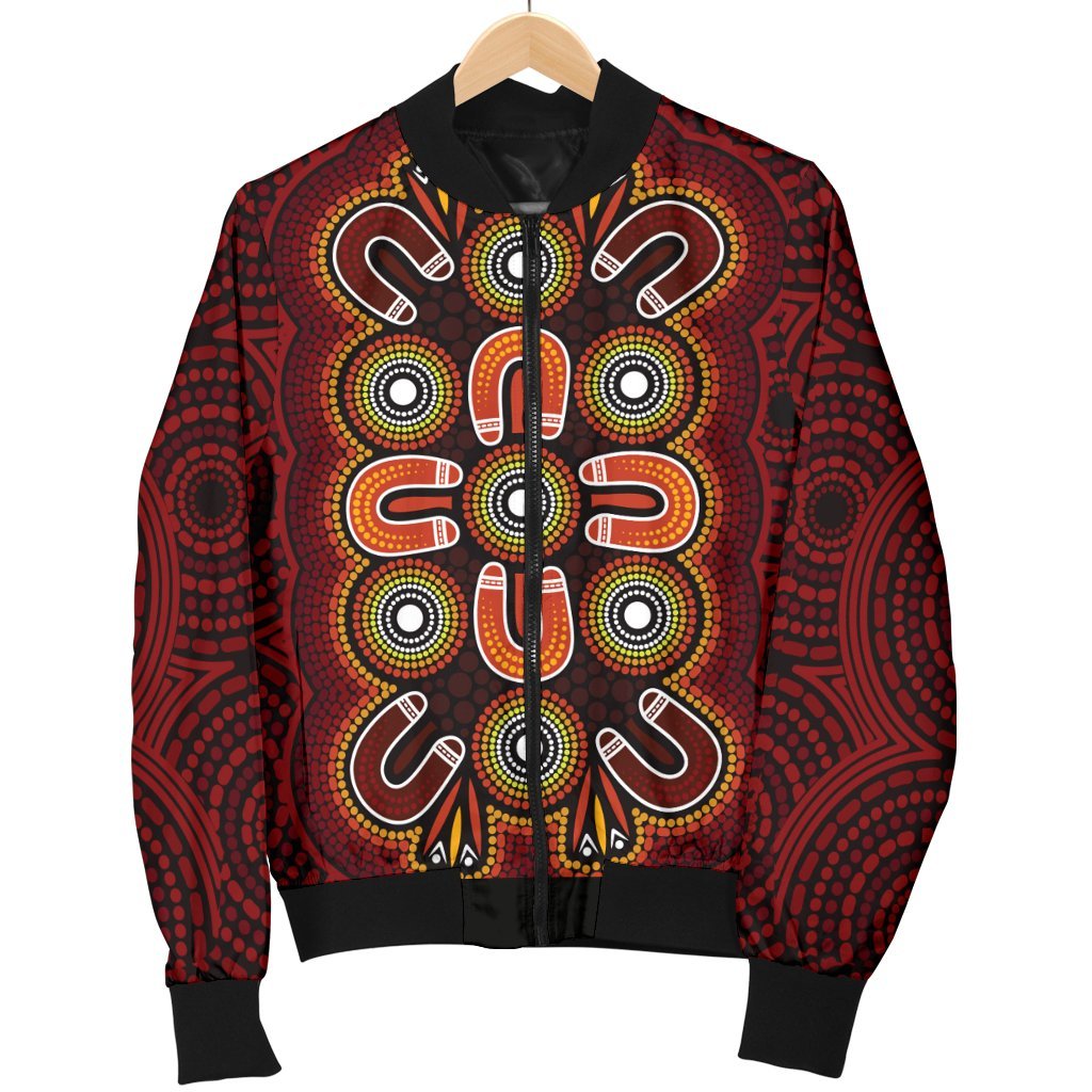 aboriginal-womens-bomber-jacket-aboriginal-dot-painting-flowers-style