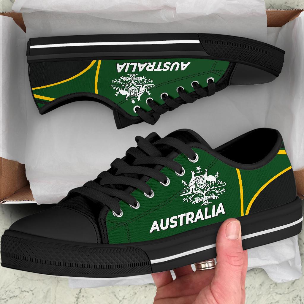 low-top-shoes-australian-coat-of-arms-shoes-green