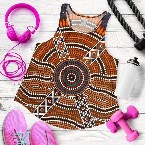 Racerback Tank - Aboriginal Dot Painting Tank Top Ver01 - Women - Vibe Hoodie