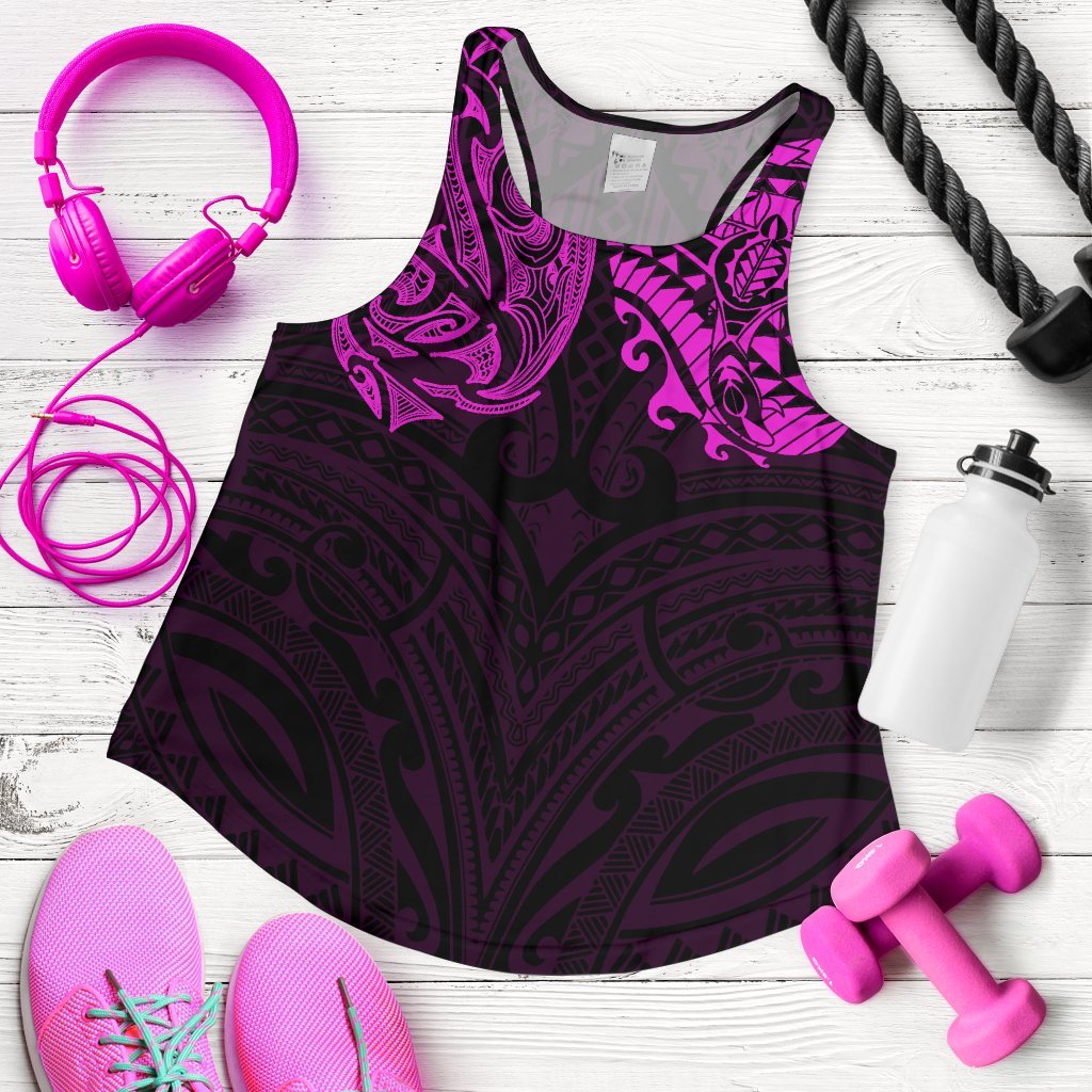 New Zealand Women'S Racerback Tank, Maori Polynesian Tattoo Purple - Vibe Hoodie