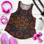 Racerback Tank - Aboriginal Dot Painting Tank Top Ver02 - Women - Vibe Hoodie