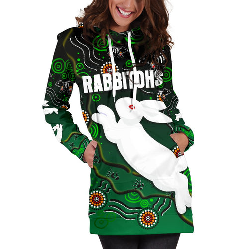 rabbitohs-womens-hoodie-dress-simple-indigenous