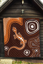 aboriginal-premium-quilt-australia-orange-lizard-aboriginal-art-1
