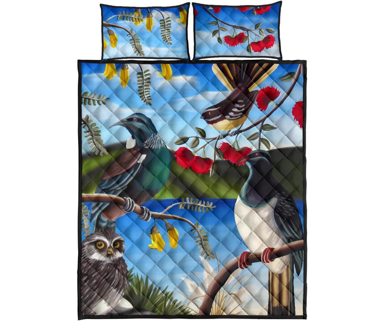 new-zealand-native-birds-quilt-bed-set