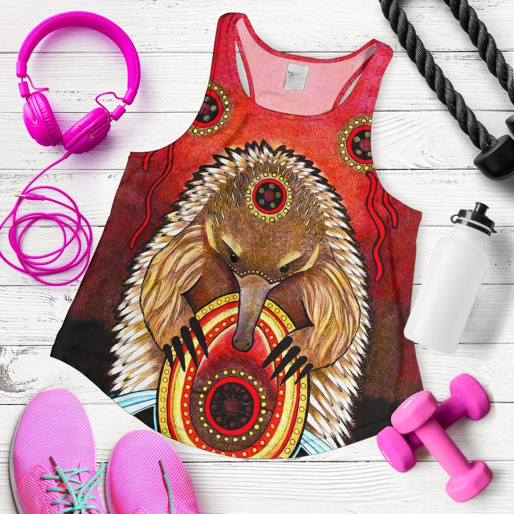 Women's Racerback Tank - Australian Echidna- - Vibe Hoodie