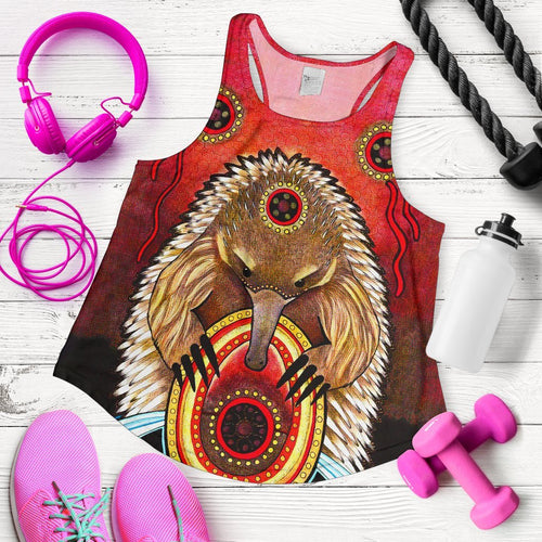 Women's Racerback Tank - Australian Echidna- - Vibe Hoodie