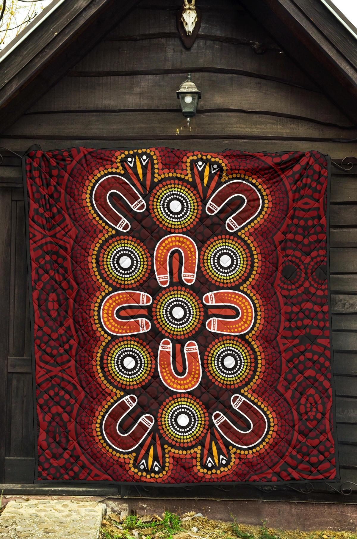 aboriginal-premium-quilt-aboriginal-dot-painting-flowers-style