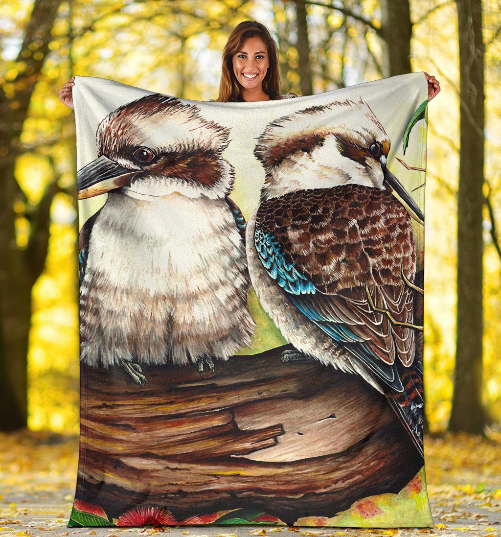premium-blanket-kookaburra-with-waratah