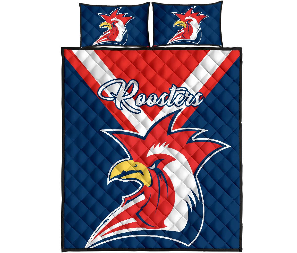 australia-roosters-quilt-bed-set