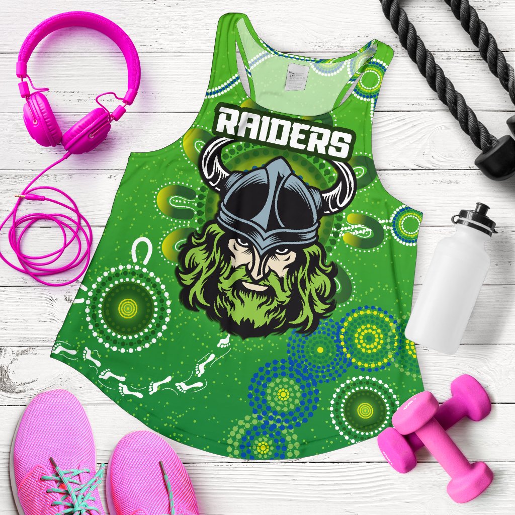 Canberra Raiders Women Racerback Tank Indigenous Country Style - Vibe Hoodie