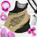Paua Shell, Maori Silver Fern Women'S Racerback Tank - Vibe Hoodie