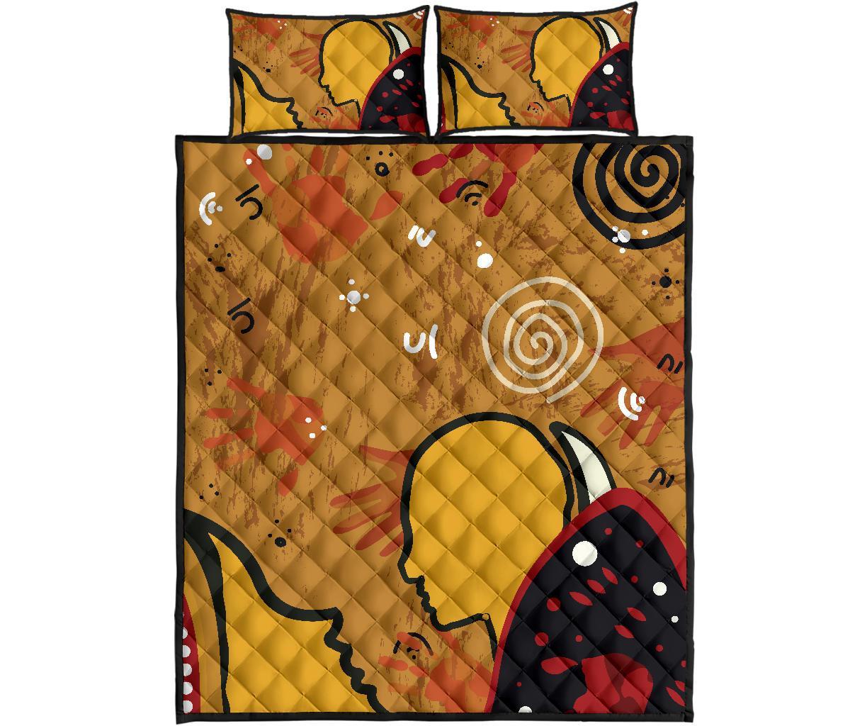 aboriginal-quilt-bed-set-mother-and-son-hand-art