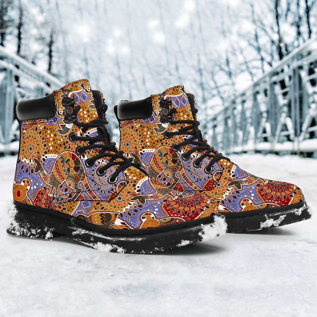 aboriginal-boots-koala-kangaroo-kookaburra-patterns-all-season