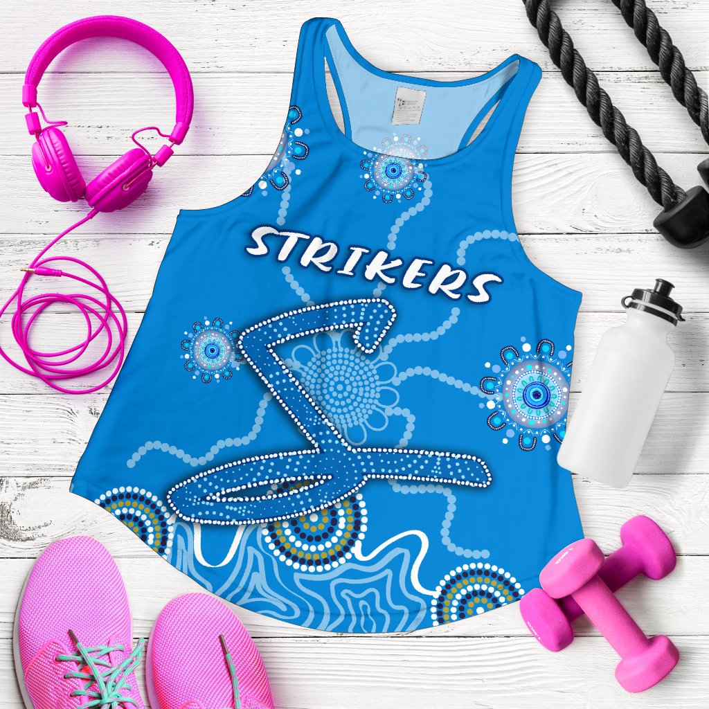 Strikers Women Racerback Tank Indigenous Blue Energy - Vibe Hoodie