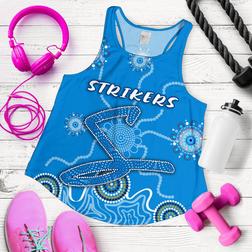 Strikers Women Racerback Tank Indigenous Blue Energy - Vibe Hoodie