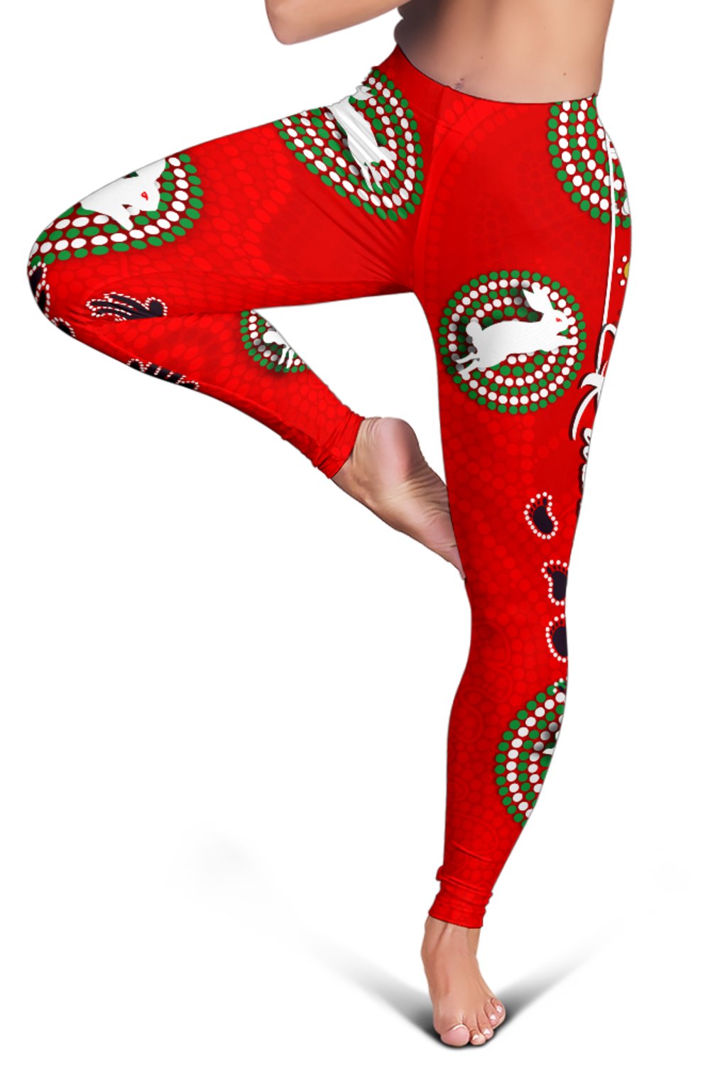 rabbitohs-forever-women-leggings-indigenous-red