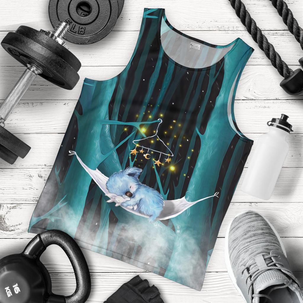 men-tank-top-koala-mens-tank-sleeping-in-forest